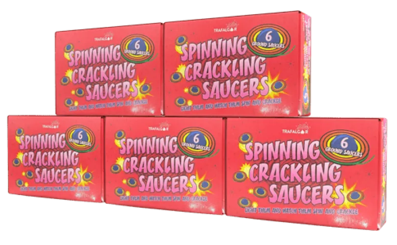 30 (5 Packs) Spinning Saucers