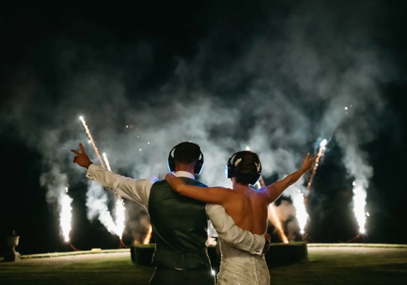 Silent disco fireworks