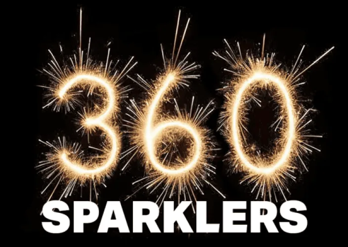 360 x Gold 10" Sparkler