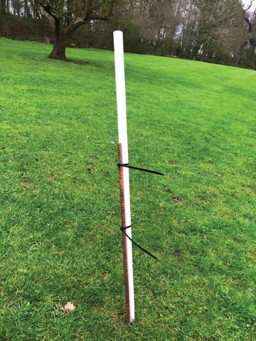 Insert launch tube into the ground or attach securely to a stake and angle slightly away from spectators. Ensure the tube is secure and cannot fall over.