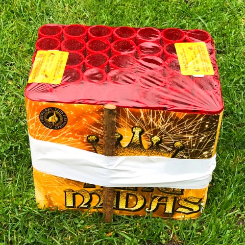 Place firework on flat ground and secure to a stake or post which has been inserted into the ground (crowd side of the cake/barrage) with strong tape or electric ties.