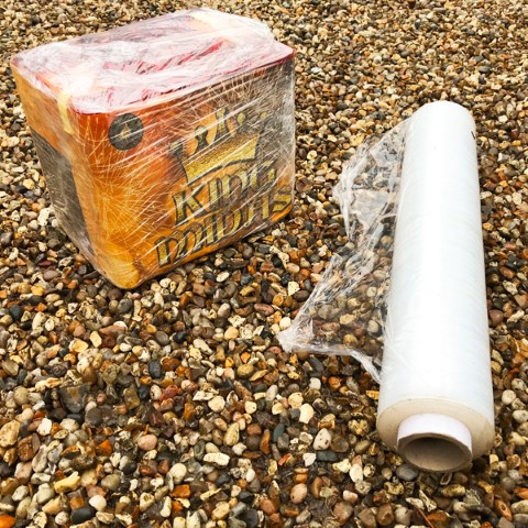 Cling film can be used to weatherproof most fireworks